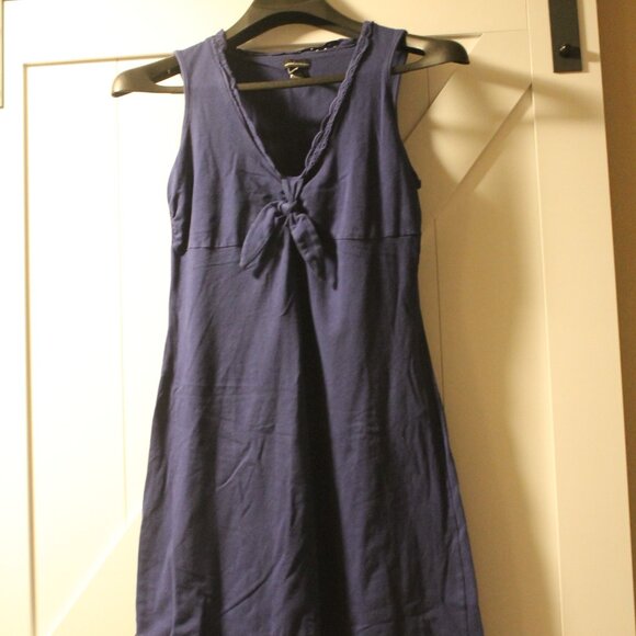 Victoria Secret bra top eyelet trim knee length NAVY Dress L  EYELET TRIM - Picture 2 of 3